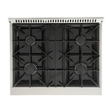 Kucht 30" Pro-Style Natural Gas Dual Fuel Range with 4 Burners in Gray - KDF302-GR