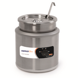 Nemco 6101A-ICL 11-Quart Countertop Round Warmer with Insert, Cover and Ladle - NE6101AICL