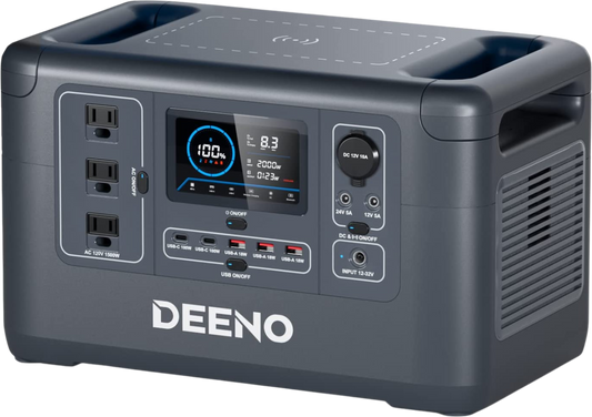 Deeno Portable Power Station 1036Wh/1500W LiFePO4 Battery New - X1500