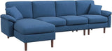HomCom Reversible L-Shaped Sleeper Sofa w/ Pillows – B0CVX1N2B8