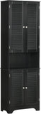 HomCom Tall Narrow Bathroom Storage Cabinet with Doors and Shelf Adjustability - B08BCH9T6H-1