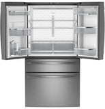 GE PJE23BYWFS Profile 23.2 Cu. Ft. Smart Counter-Depth 4-Door French-Door Refrigerator, Dual-Dispense AutoFill – PJE23BYWFS-KT