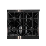 Kucht Gemstone Professional 30" 4.2 cu. ft. Natural Gas Range in Titanium Stainless Steel with Gold Accents - KEG303
