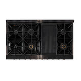 Kucht Gemstone Professional 48" 6.7 cu. ft. Natural Gas Range in Titanium Stainless Steel with Gold Accents - KEG483