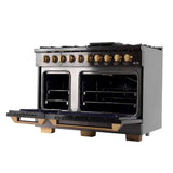 Kucht Professional 48" 6.7 cu. ft. Natural Gas Range in Black with True Simmer Burners - KFX4800X-BK