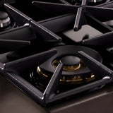 Kucht Gemstone Professional 48" 6.7 cu. ft. Natural Gas Range in Titanium Stainless Steel with Gold Accents - KEG483