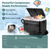 Costway Portable Compressor Fridge Freezer for Vehicles Dual Zone 64 Quart New - FP10737US-BK