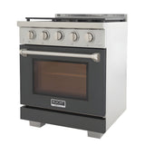 Kucht Professional 30" 4.2 cu. ft. Propane Gas Range in Cement Gray with Silver Accents - KFX300/LP-GY