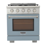 Kucht Professional 30" 4.2 cu. ft. Natural Gas Range in Light Blue with Silver Accents - KFX300-LB