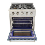 Kucht Professional 30" 4.2 cu. ft. Propane Gas Range in Light Blue with Silver Accents - KFX300/LP-LB