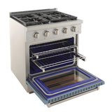 Kucht Professional 30" 4.2 cu. ft. Propane Gas Range in Light Blue with Silver Accents - KFX300/LP-LB