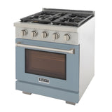 Kucht Professional 30" 4.2 cu. ft. Natural Gas Range in Light Blue with Silver Accents - KFX300-LB