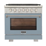 Kucht Professional 48" 6.7 cu. ft. Natural Gas Range in Light Blue with True Simmer Burners -  KFX4800X-LB