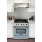 Kucht Professional 30" 4.2 cu ft. Natural Gas Range in Light Blue with Silver Accents -KNG301-LB