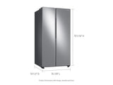 SAMSUNG RS28A500ASR 28 cu. ft. Smart Side-by-Side Refrigerator in Stainless Steel - RS28A500ASR-KT