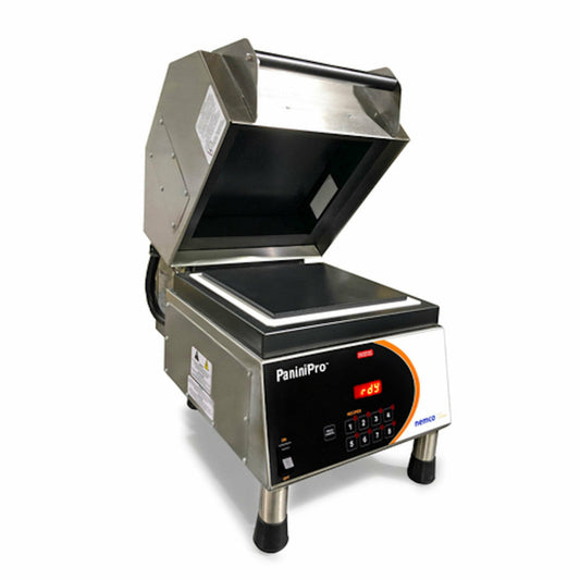 Nemco 6900A-208-GF PaniniPro Sandwich Press with Grooved Top and Smooth Bottom - NE6900208GF