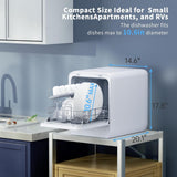 Airmsen Portable Countertop Dishwasher with Built-in Water Tank, 3 Place Settings - E4042741168