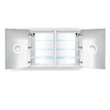 Krugg Svange 4836D 48" X 36" Double LED Medicine Cabinet with Dimmer & Defogger SVANGE4836D