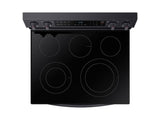 SAMSUNG 6.3 cu. ft. Smart Freestanding Electric Range with No-Preheat Air Fry & Convection in Black Stainless Steel - NE63A6511SG-KT