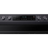 SAMSUNG 6.3 cu. ft. Smart Freestanding Electric Range with No-Preheat Air Fry, Convection+ & Griddle in Black Stainless Steel - NE63A6711SG-KT