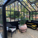Janssens | 10x20x9 ft Retro Royal Victorian VI 36 Medium Greenhouse Kit With 4mm Tempered Glass Glazing - VI-36-RETRO-BLACK