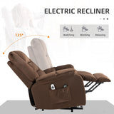 HomCom Lift Recliner Chair, Massage & Heat, 4-Position, Dark Brown – B0CTY2JHYZ-1