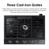 SAMSUNG NA30N6555TS 30" Smart Gas Cooktop with Illuminated Knobs in Stainless Steel - NA30N6555TS-KT
