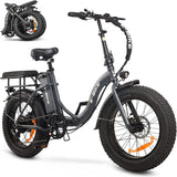 Sunpie Curved Rods 500W Electric Bike 20"x4.0 Fat Tires, Shimano 7-Speed - EG-YX02-orange