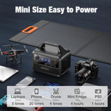 GRECELL Portable Power Station 300W with 80W Solar Panel - DYCNX0015AGE-US+DYZDB0014AGE
