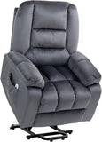 HomCom Lift Recliner Chair, Massage & Heat, 4-Position, Dark Brown – B0CTY2JHYZ-1