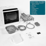 Airmsen Portable Countertop Dishwasher with 5L Built-in Water Tank - E4052956599