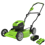 Greenworks 40V 19" Cordless Battery Push Mower w/ 4.0Ah USB Battery & Charger - 2524902