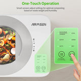 Airmsen Smart Electric Composter for Kitchen, 3.8L Indoor Compost Bin with DC Motor - E4061822988