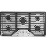 GE APPLIANCES JGP5036SLSS GE(R) 36" Built-In Gas Cooktop with 5 Burners and Dishwasher Safe Grates -JGP5036SLSS-KT