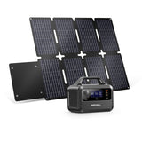 GRECELL Portable Power Station 300W with 80W Solar Panel - DYCNX0015AGE-US+DYZDB0014AGE