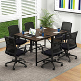 Tangkula Conference Table Set of 1/2/4/6, Modern Boardroom Desk with Storage Bag, Head phone Hook - JV11275US-CF