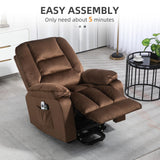 HomCom Lift Recliner Chair, Massage & Heat, 4-Position, Dark Brown – B0CTY2JHYZ-1