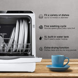 Airmsen Portable Countertop Dishwasher with 5L Built-in Water Tank - E4052956599