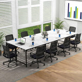 Tangkula 60” Large Computer Desk with Charging Station, Modern Simple Study Writing Desk with Storage Bag - 4*JV11154US-CF