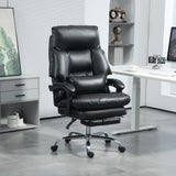 HomCom Overstuffed Executive Office Chair w/ Foot Rest & Reclining - B0DPPLWH67
