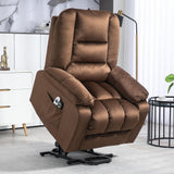 HomCom Lift Recliner Chair, Massage & Heat, 4-Position, Dark Brown – B0CTY2JHYZ-1
