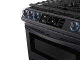 SAMSUNG 6.3 cu ft. Smart Slide-in Gas Range with Flex Duo™, Smart Dial & Air Fry in Black Stainless Steel - NY63T8751SG-KT