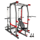 Marcy Pro Smith Machine Weight Bench Home Gym Total Body Workout Training System - 84825
