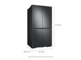 Samsung RF29A9071SG-KT 29 cu. ft. Smart 4-Door Flex Fridge, Family Hub, Dual Ice, Black SS