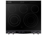 SAMSUNG 6.3 cu ft. Smart Slide-in Electric Range with Smart Dial & Air Fry in Black Stainless Steel - NE63T8711SG-KT