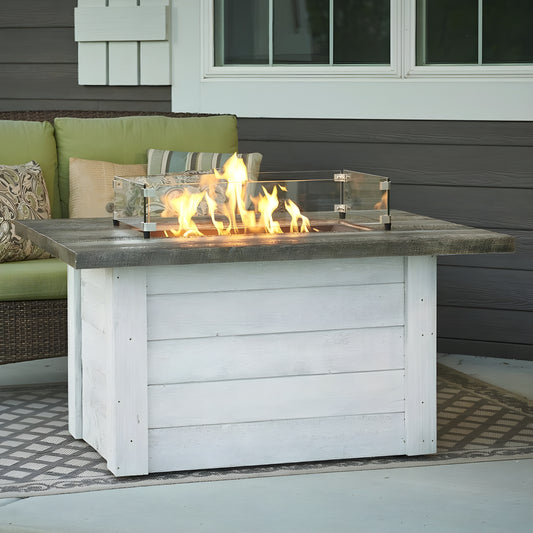 The Outdoor GreatRoom Outdoor GreatRoom: Alcott Rectangular Gas Fire Pit Table - ALC-1224