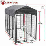 Lucky Dog Uptown Large Welded Kennel Heavy Duty Pet Dog Cage Fence Pen (Used) - 95802