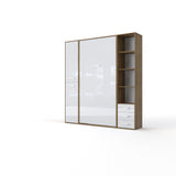 Maxima House Invento Vertical Wall Bed, European Full XL Size with 2 cabinets - IN140V-08/09W