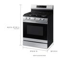 SAMSUNG 6.0 cu. ft. Smart Freestanding Gas Range with No-Preheat Air Fry & Convection in Stainless Steel - NX60A6511SS-KT