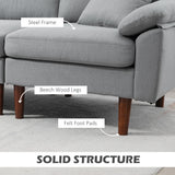 HomCom Reversible L-Shaped Sleeper Sofa w/ Pillows – B0CVX1N2B8